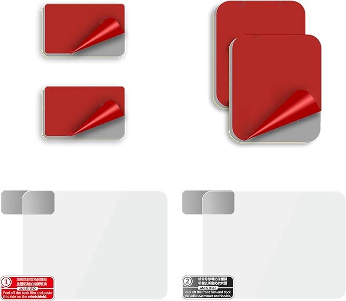Double-Sided Adhesive Pads for Dash Cam Mount – High-Bond Mounting Tape for Windshield & Dashboard with Surface Protection Film – Clean Removal, Secure Hold