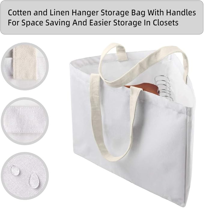 Clothes Hanger Organizer Holder for Space Saving, Hanger Triangle Storage Bag with Handles for Closet Tidier Laundry Rooms Wa