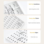 Wall Organizer Pegboard Kit, Wall Control Peg Board with 18 Pcs Accessories, 4 Pack Plastic Wall Mount Display Storage Panels