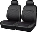 Universal Pu Leather Car Seat Covers Front Seats only, Airbag Compatible, Water-Resistant Durable Premium Vinyl, Fit for 95% 