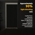 Jilron Accordion Door Curtain Set - 100% Blackout, with Curtain Rod Included, for Bedroom Privacy Protection (Off white-43 W 