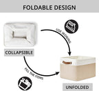 DULLEMELO Fabric Storage Bins for Laundry, Home, Foldable Storage Baskets for Shelves, Toys, Collapsible Storage Bins for Off