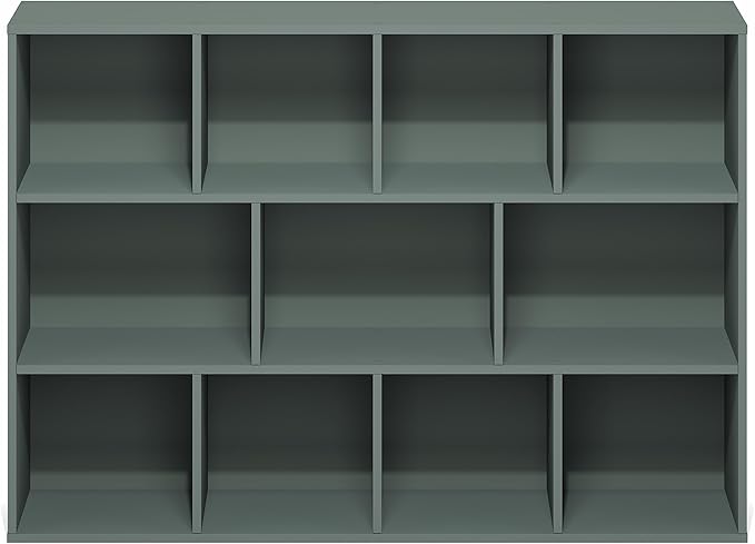 Furinno LUDER Book Shelf, 11-Cube Bookshelf, Reversible Bookcase, 9.4 x 29.1 x 41.7, Easy Assembly, for Living Room, Bedroom,