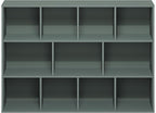 Furinno LUDER Book Shelf, 11-Cube Bookshelf, Reversible Bookcase, 9.4 x 29.1 x 41.7, Easy Assembly, for Living Room, Bedroom,