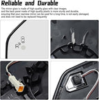 Driver Side Mirror Glass Replacement Compatible with Ford F150 2015-2020, Left Heated Blind Spot Detection Glass Replace # FL3Z-17K707-AH, with Back Plate