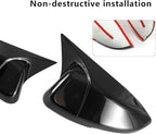 YINGTUU for Honda Accord 10th Gen 2018 2019 2020 2021 2022 2023 2024 2025 Car Ox Horn Side Rearview Mirror Cover Wing Mirror Protect Stickers Exterior Accessories Decals Bright Black