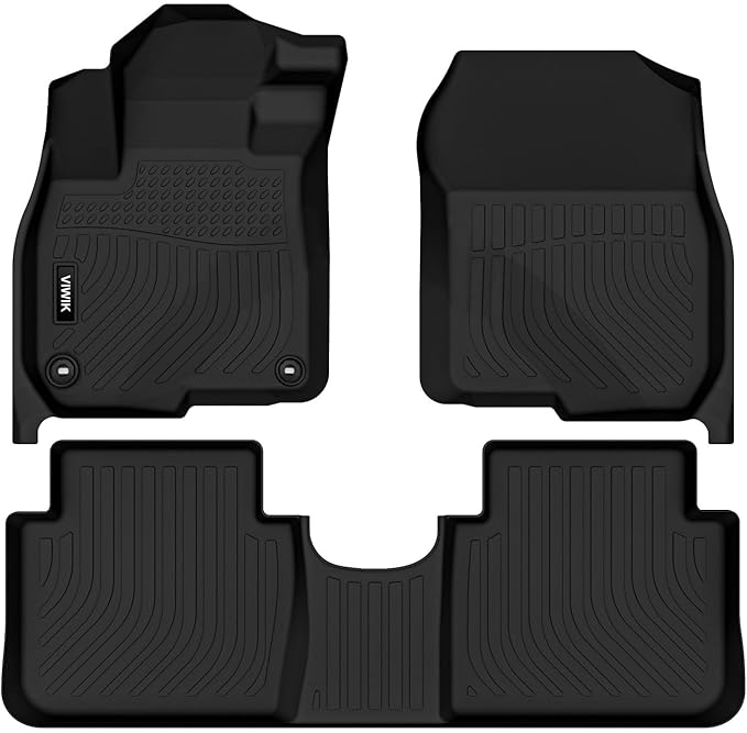 VIWIK Floor Mats for Honda CR-V 2017-2022 Car Mats All Weather Custom Floor Liners Full Set Include 1st and 2nd Row Front & Rear, Automotive Floor Mats TPE Black