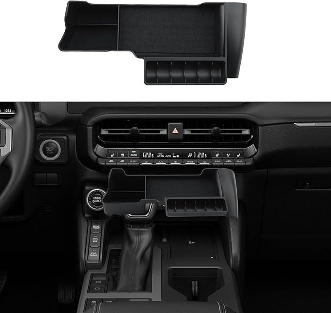2026 Land Cruiser Center Console Organizer - For 2024-2026 Toyota Land Cruiser 250 Console Organizer Storage Box - Compatible with 2024-2026 Toyota Land Cruiser/Land Cruiser 1958 Accessories ABS