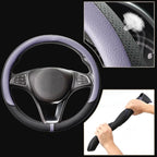 COFIT Breathable Car Steering Wheel Cover 15 inch Auto Universal Leather Wrap Non-Slip Steeringwheel Protector Automotive Int
