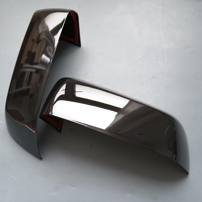 ZiWen Sport Carbon Fiber Gloss Black Door Rearview Mirror Cover Trim for Ford Ranger Everest 2024 2025 2026 (Gloss Black)