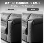 Leather Recoloring Balm - Scratch Repair & Color Restore Kit for Faded Leather, Leather Couch & Car Seats - 10OZ Leather Rest
