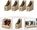 4pcs Lightweight Paper File Storage Boxes Desktop Document Organizers Bookcase Folder Holders for Office Desk Practical Stora