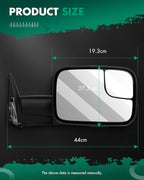 SCITOO Compatible fit For Dodge Towing Mirror Passenger Side Rear View Mirror 1994-2001 For Dodge For Ram 1500 2500 3500 Manual Control Manual Telescoping Folding Feature