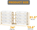 SpaceAid Large Toy Storage Organizer with 24 Bins and 3 Shelves, Toy Organizers Storage Bookshelf, Kids Bin Shelf Box Bookcas