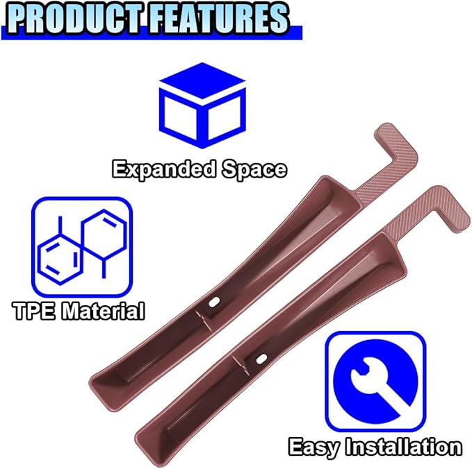 2PCS Car Seat Gap Filler Organizer, No-Drop Seat Gap Storage Box Inserts with Phone Holder, Storage Plug Stopper Fill Gap Between Seat and Console, Universal Car Accessories for SUV Truck (Brown)