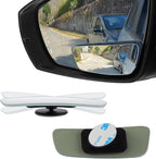 LivTee Blind Spot Mirror, Rectangular Shaped HD Glass Frameless Convex Rear View Mirror with wide angle Adjustable Stick for Cars SUV and Trucks, Pack of 2