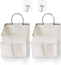 2 Pack Wall Hanging Storage Basket,Wall Hanging Organizer Bags with Pockets, Wall organizer Storage for Dormitory Bathroom Be