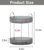 Asayuee 360 Rotating Makeup Organizer for Vanity,Bathroom Countertop Organizer,Spinning Perfume Organizer&Vanity Organizer(Gr