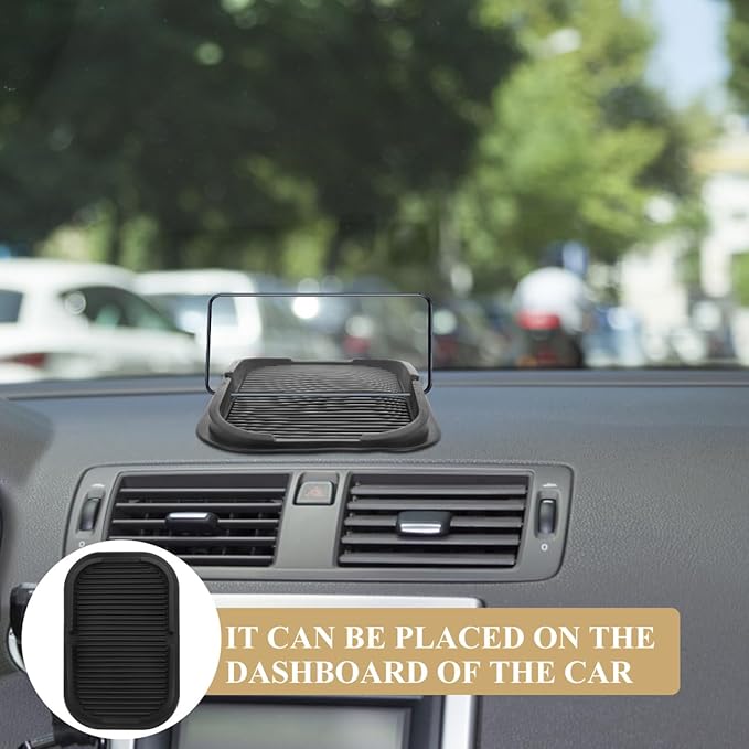 Car Dashboard Phone Tray, Anti-Slip Silicone Pad Phone Holder Car Dashboard Storage Pad Hands Free Smartphone Mount Stand Mul