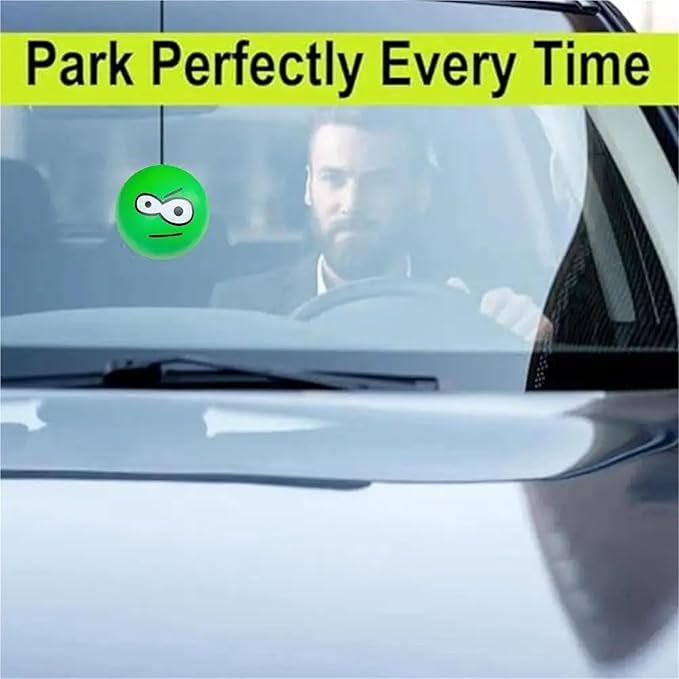 Tennis Garage Parking Aid with Lanyard 8 Pcs Garage Tennis Parking Aid 7cm Hanging Ball 4m Elastic Rope PU Foam Car Sign Decoration General Ornament(ColorD)