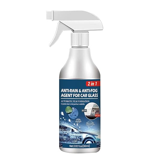 60ml Anti Fog Spray for Windshield, 1/2/3/5 Car Glass Waterproof Coating Agent, Auto Rain Agent Spray, Anti Fog Rain Preventi