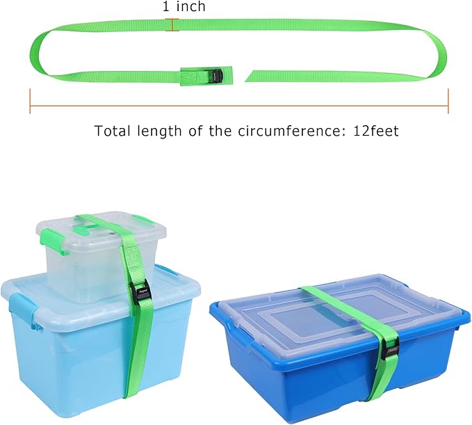 Ayaport Lashing Straps Car Roof Rack Straps Cam Buckle Tie Down Strap for Kayak, SUP, Canoe, Surfboard Packing (Green, 1" x 12')