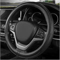 Car Steering Wheel Cover, 15 Inch Anti-Slip Breathable Leather Auto Steering Wheel Protector, Full Surround Soft Steering Whe