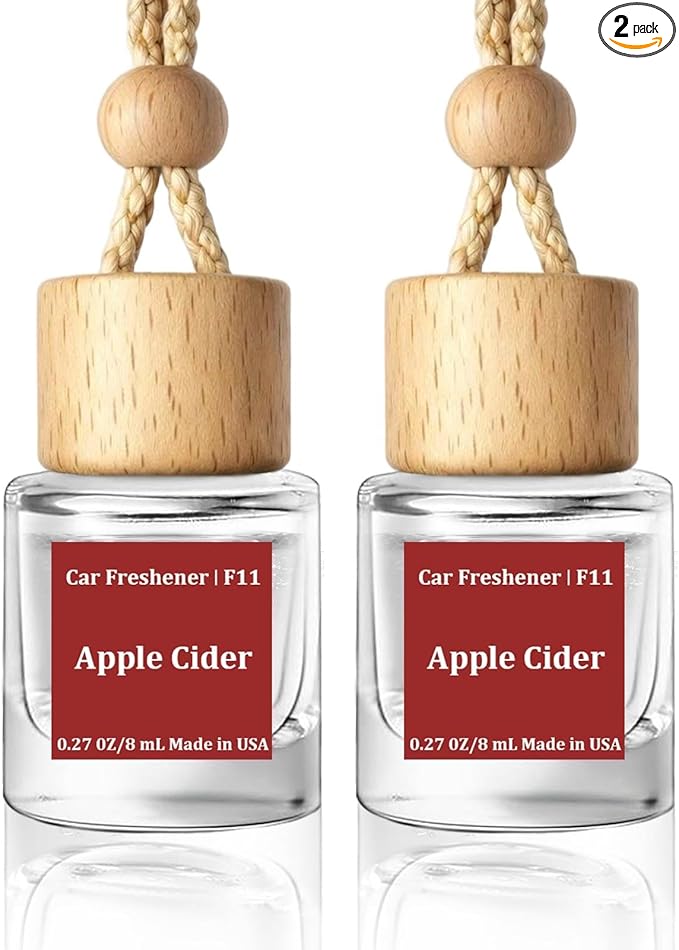 HoogaLife Car Air Freshener Diffuser 2 Pack Hanging Air Freshener Diffuser - Apple Cider Fragrance Oil Air D iffuser for Car,