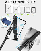 woleyi Anti-Theft Locking Car or Truck Seat Rail Tablet Mount, Heavy Duty Car Floor Tablet Security Holder with 360° Rotation Foldable Arm for iPad Pro 13 Air, Galaxy Tab, Fire, Surface, 9-14" Devices