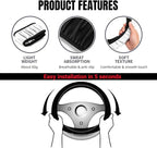 Leather Steering Wheel Cover Compatible with Accord Universal Size(red)