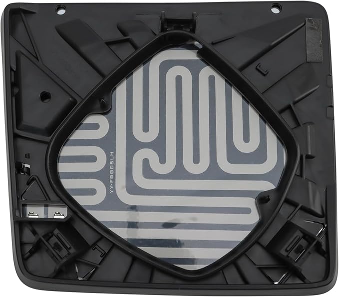 TRQ Driver Side Upper Mirror Glass Heated Snap-On Compatible with 2013-2014 Ford F-150 FO1324150