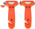 ACEBON 2-Pack Car Safety Hammer Seatbelt Cutter, Auto Emergency Escape Hammer with Window Glass Breaker and Seat Belt Cutter,