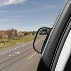Back Passenger Rear View Mirror Adjustable Blind Spot Mirror,Real Glass,Car SUV Side View Mirror Wide Angle With Convex Surface Stick on B-Pillar for 2nd Row Door Safely Get-Off (Black frame, 1 PC)