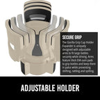 GORILLA GRIP Patent Pending Adjustable Car Cup Holder Expander, Keeps Water Bottle Secure, Expands to Fit 18 to 48 oz Large B