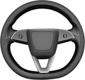 MEWANT DIY Stitching Real Leather Steering Wheel Cover Wrap for Tesla Model 3 Highland 2023-2025/Model Y 2025 Highland for Tesla Model 3/Model Y Accessories(3D Style)