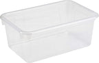 Storex Small Cubby Bin, 12.2 x 7.8 x 5.1 Inches, Translucent, 5-Pack (62461U05C)