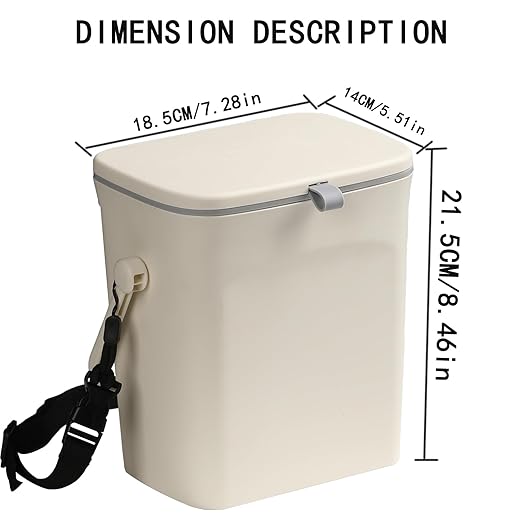 Leakproof Car Garbage Can, Car Trash Bag Sturdy Hanging Garbage Bin with Lid, for Driver and Passenger,Easy to Use Vehicle Trash Can, Suitable for Sedans, SUVs, MPVs & Trucks (White)