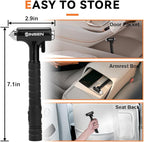 SINSEN Automotive Escape Tool, Window Breaker Seatbelt Cutter, Car Flashlight Safety Hammer, Emergency Kit Self Defense Acces