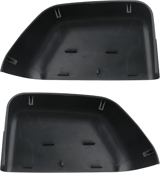 1 Pair Tow Mirror Cover Cap (Black Paintable) | For 2017-2024 Ford Super Duty F250 F350 F450 F550 Truck Accessories Replacement | Driver&Passenger Side Exterior Plastic Top Half Door Mirror Caps