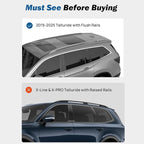 JOYTUTUS 220lbs Lockable Roof Rack Cross Bars Compatible with Kia Telluride EX S SX SX-Prestige 2019-2025 (NOT FIT X-PRO X-LINE), Aluminum Crossbar Luggage Rack for Kayak Roof Basket Bag Box