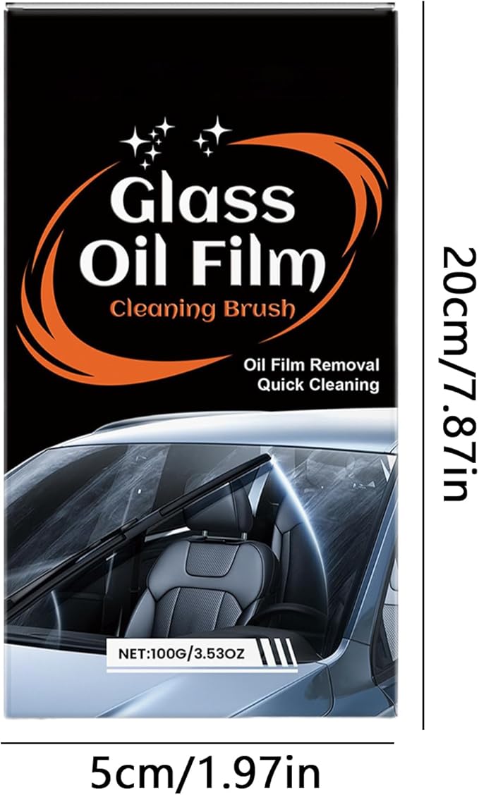 Film Cleaning Brush: Rain Vision Coating, Automotive Glass Polishing Cleaner, Portable Window Stain Remover Tool, PA Cleaning
