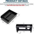 Compatible with Nissan Sentra Center Console Organizer 2020-2025 [2PACK Not Fit S Trim], for 2024 2025 Nissan Sentra SV/SR Center Console Divider 2020-2025 Sentra Center Console Insert Tray
