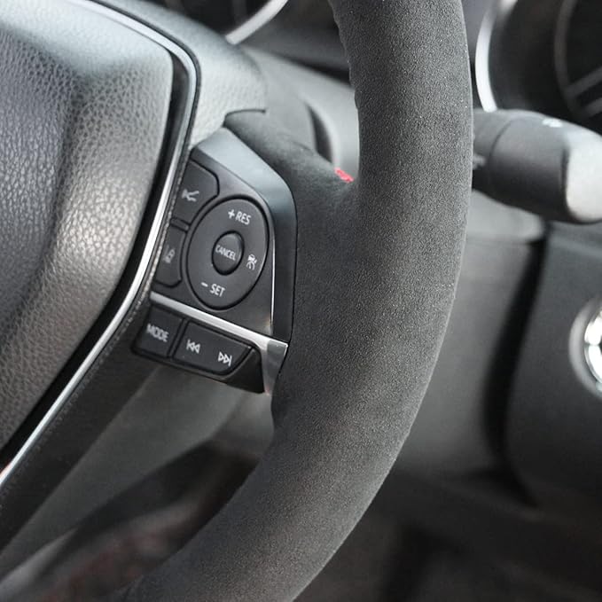 MEWANT Breathable Gray DIY Car Steering Wheel Cover for Toyota Camry 2018-2019 / Toyota Avalon 2019 / Toyota Corolla 2019-2020 / Toyota RAV4 2019 Steering Wheel Accessories