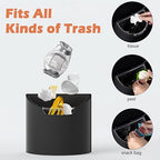 Leakproof Car Trash Can,Mini Car Trash Bin for SUV and Truck,Small Removable Liner Garbage Can,Waterproof Automotive Trash Can for Vehicle,Home,Office,Multipurpose,Easy to Clean (Orange)