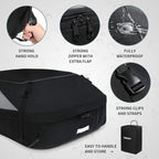 Roof Top Carrying Bags, 25 Cubic Feet Waterproof Rooftop Cargo Carrier + 6 Door Hooks Suitable for All Vehicle with/Without Rack
