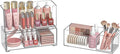 Bathroom Drawer Organizer Stackable Storage Drawers Clear Plastic Storage Bins Medicine Cabinet Organizer Makeup Organizers w