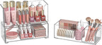 Bathroom Drawer Organizer Stackable Storage Drawers Clear Plastic Storage Bins Medicine Cabinet Organizer Makeup Organizers w