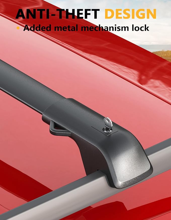 Tuyoung 300lbs Roof Rack Cross Bars Compatible with Subaru Outback Wilderness 2022-2026 (Only Fit Wilderness), Lockble Heavy Duty Aluminum Roof Crossbars Rooftop Luggage Racks