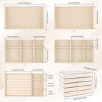 Hyber&Cara Luxury Acrylic Jewelry Box Organizer - 5 Drawers Velvet Lined Clear Stackable Storage for Earrings Necklaces Rings