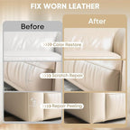 Leather Recoloring Balm - Scratch Repair & Color Restore Kit for Faded Leather, Leather Couch & Car Seats - 10OZ Restorer Bal
